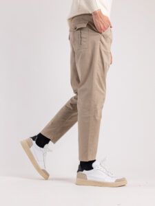 BERNA Pantalone basico invernale con pences 233194 Coloniale (3)