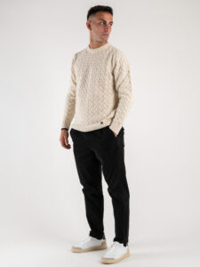 BERNA Pantalone basico invernale con pences 233194 Nero (2)