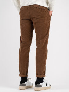 BERNA Pantalone chinos in velluto a costine 233203 Bruciato (1)