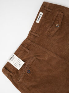 BERNA Pantalone chinos in velluto a costine 233203 Bruciato (6)