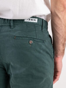 BERNA Pantalone chinos slim A:I 233151 Verde Bosco6