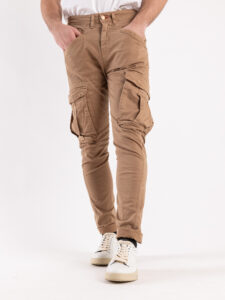 BERNA Pantalone slim con tasconi laterali 233099 Biscotto1