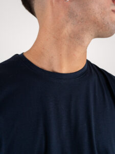 BLACKSUNDAY T-shirt in cotone basica a manica lunga 51830 Blu (1)