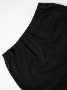 ESTASI Pantalone comodissimo con pinces ed elastico in vita BECKHAM INV Black (5)