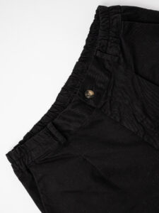 ESTASI Pantalone comodissimo con pinces ed elastico in vita BECKHAM INV Black (6)