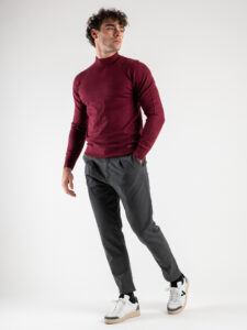 ESTASI Pantalone comodissimo con pinces ed elastico in vita BECKHAM INV Guns (2)