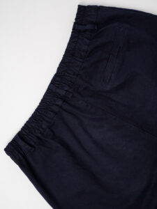 ESTASI Pantalone comodissimo con pinces ed elastico in vita BECKHAM INV Navy (1)