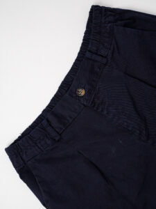 ESTASI Pantalone comodissimo con pinces ed elastico in vita BECKHAM INV Navy (2)