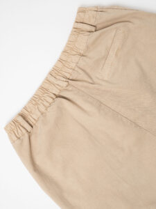 ESTASI Pantalone comodissimo con pinces ed elastico in vita BECKHAM INV Sahara (4)