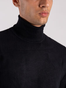 GIANNI LUPO Dolcevita tinta unita morbido in poliviscosa GL33500 Black (4)