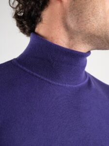 GIANNI LUPO Dolcevita tinta unita morbido in poliviscosa GL33500 Viola (4)
