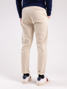 GIANNI LUPO Pantalone chinos in cotone pesante TAHOMA Panna (1)