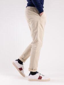 GIANNI LUPO Pantalone chinos in cotone pesante TAHOMA Panna (4)