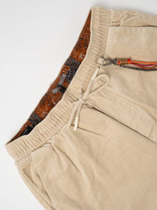 GIANNI LUPO Pantalone in velluto con coulisse in vita GL5108BD Panna (6)