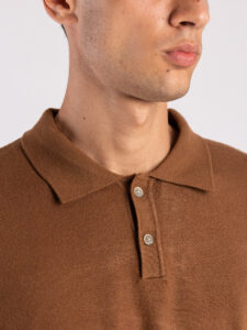GIANNI LUPO Polo manica lunga basica GL508S Brown (3)