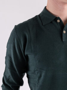 GIANNI LUPO Polo manica lunga basica GL508S Dark Green (5)