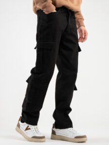 Jeans tasconato con gamba morbida PT266 Nero2