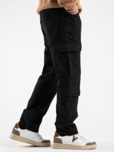 Jeans tasconato con gamba morbida PT266 Nero3