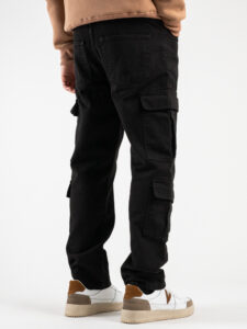 Jeans tasconato con gamba morbida PT266 Nero4
