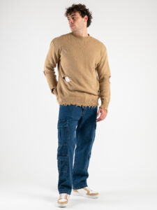 Jeans tasconato con gamba morbida PT275 Blu Denim5
