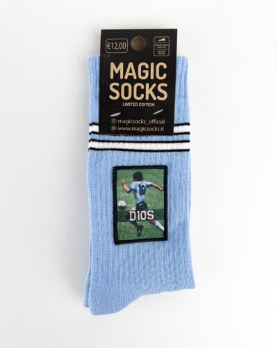 MAGIC SOCKS Calze in spugna unisex tg. unica stampa ricamata DIOS Azzurra1 Nuovi Arrivi