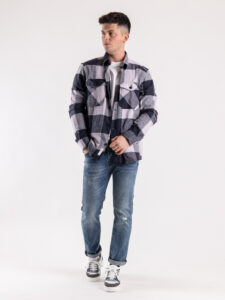 ONLY&SONS Camicia in flanella a quadri con tasche MILO 22019854 Tristle:Dark Navy5