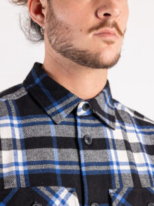 ONLY&SONS Camicia in flanella a quadri con tasche MILO OVR 22026313 Black3