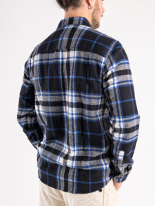 ONLY&SONS Camicia in flanella a quadri con tasche MILO OVR 22026313 Black6