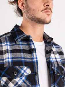 ONLY&SONS Camicia in flanella a quadri con tasche MILO OVR 22026313 Black8