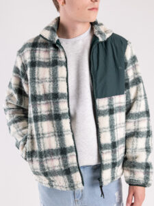 ONLY&SONS Giacchetta orsacchiotto foderata con con collo alto,zip e inserti in nylon JIM Silver LiningDarkest Sp (7)