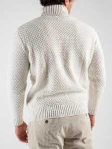 OVER-D Maglione dolcevita intrecciato OE1F2W3M14 Ghiaccio