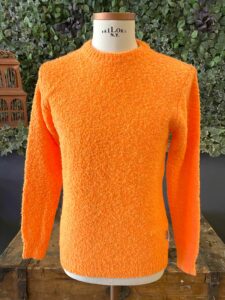BERNA Maglione girocollo rasato misto lana 233050 Arancio