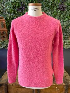 BERNA Maglione girocollo rasato misto lana 233050 Fucsia