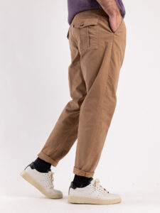 BERNA Pantalone basico invernale con pences 233194 Cammello2