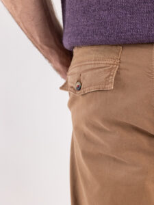 BERNA Pantalone basico invernale con pences 233194 Cammello4