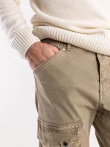 BERNA Pantalone con tasconi frontali 223014 Beige4