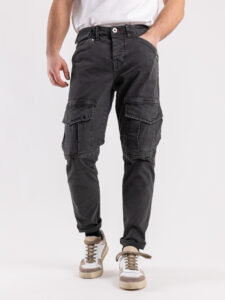BERNA Pantalone con tasconi frontali 223014 Grigio1
