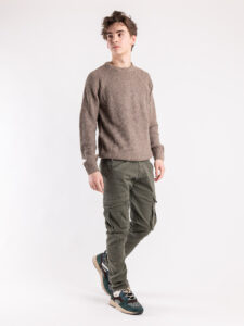 BERNA Pantalone slim con tasconi laterali 233099 Foresta