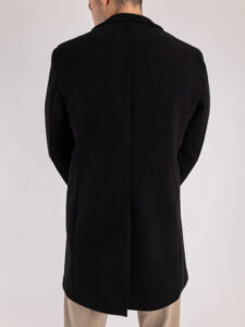 Cappotto basico con collo a V e taschino CAP2201 Nero (7)