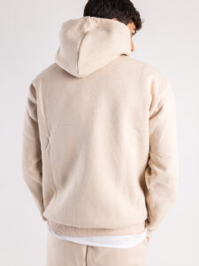 Completo tuta felpato con felpa cappuccio + pantalone con tasconi KANYE Beige5