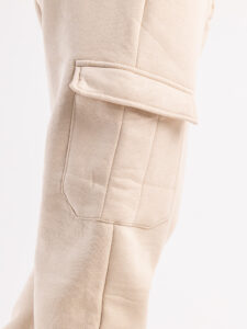 Completo tuta felpato con felpa cappuccio + pantalone con tasconi KANYE Beige7