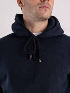 Completo tuta felpato con felpa cappuccio + pantalone con tasconi KANYE Blu4