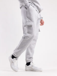 Completo tuta felpato con felpa cappuccio + pantalone con tasconi KANYE Grigio Nike7