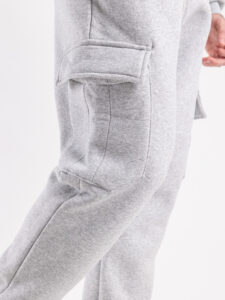 Completo tuta felpato con felpa cappuccio + pantalone con tasconi KANYE Grigio Nike8