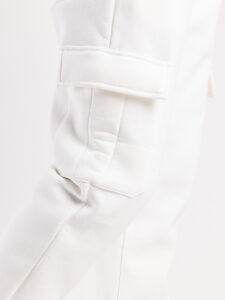 Completo tuta felpato con felpa cappuccio + pantalone con tasconi KANYE Panna10