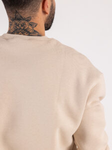 Completo tuta felpato con felpa girocollo + pantalone con polsini DRAKE inv Beige (2)