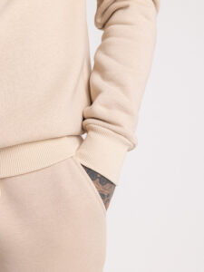 Completo tuta felpato con felpa girocollo + pantalone con polsini DRAKE inv Beige (3)