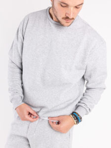 Completo tuta felpato con felpa girocollo + pantalone con polsini DRAKE inv Grigio Nike2