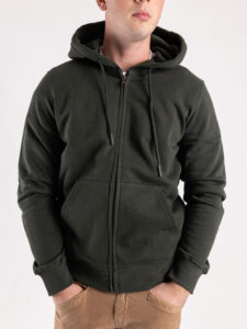 GIANNI LUPO Felpa cappuccio con zip GL2006F Militare1