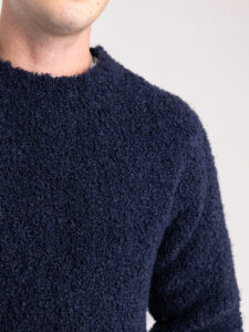 GIANNI LUPO Maglione misto lana rasato BW956 Navy5